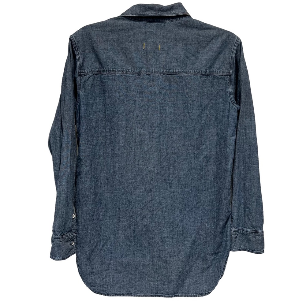 MADEWELL 100% cotton Lightweight Denim Button Down Long Sleeve Shirt XS - Picture 2 of 9